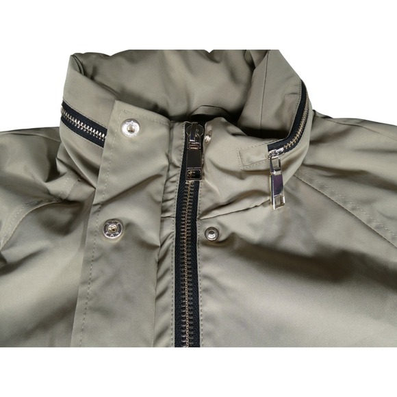 Rebecca Minkoff Oversized Hooded Parka Khaki Women's Size M 251‎ Water-Repellent - Picture 6 of 11